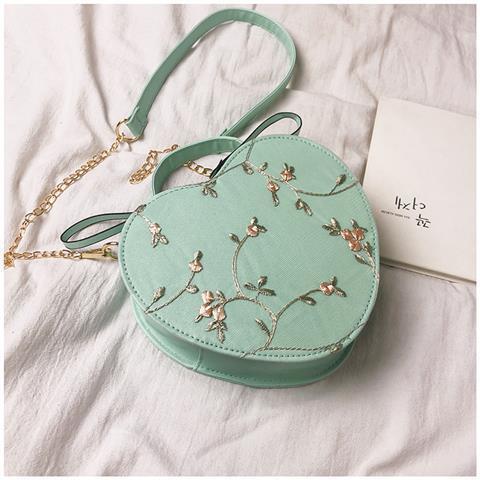 Embroided crossbody hand bag