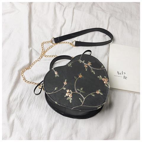 Embroided crossbody hand bag