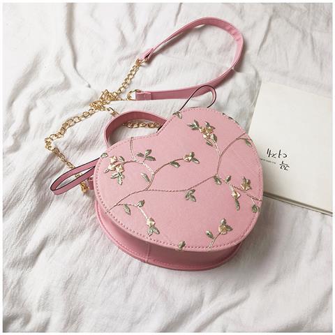 Embroided crossbody hand bag
