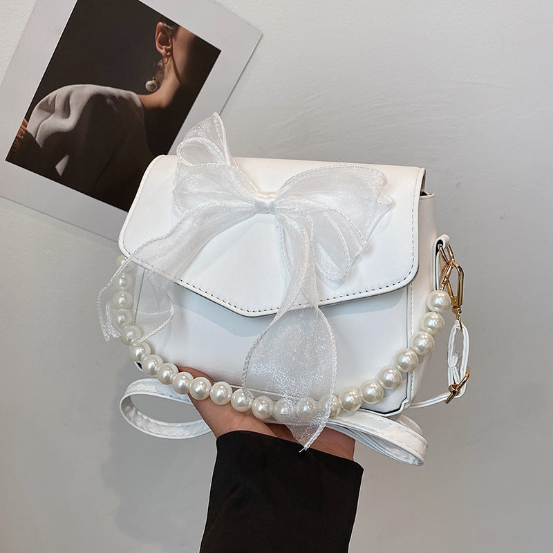 pearl chain shoulder crossbody bag