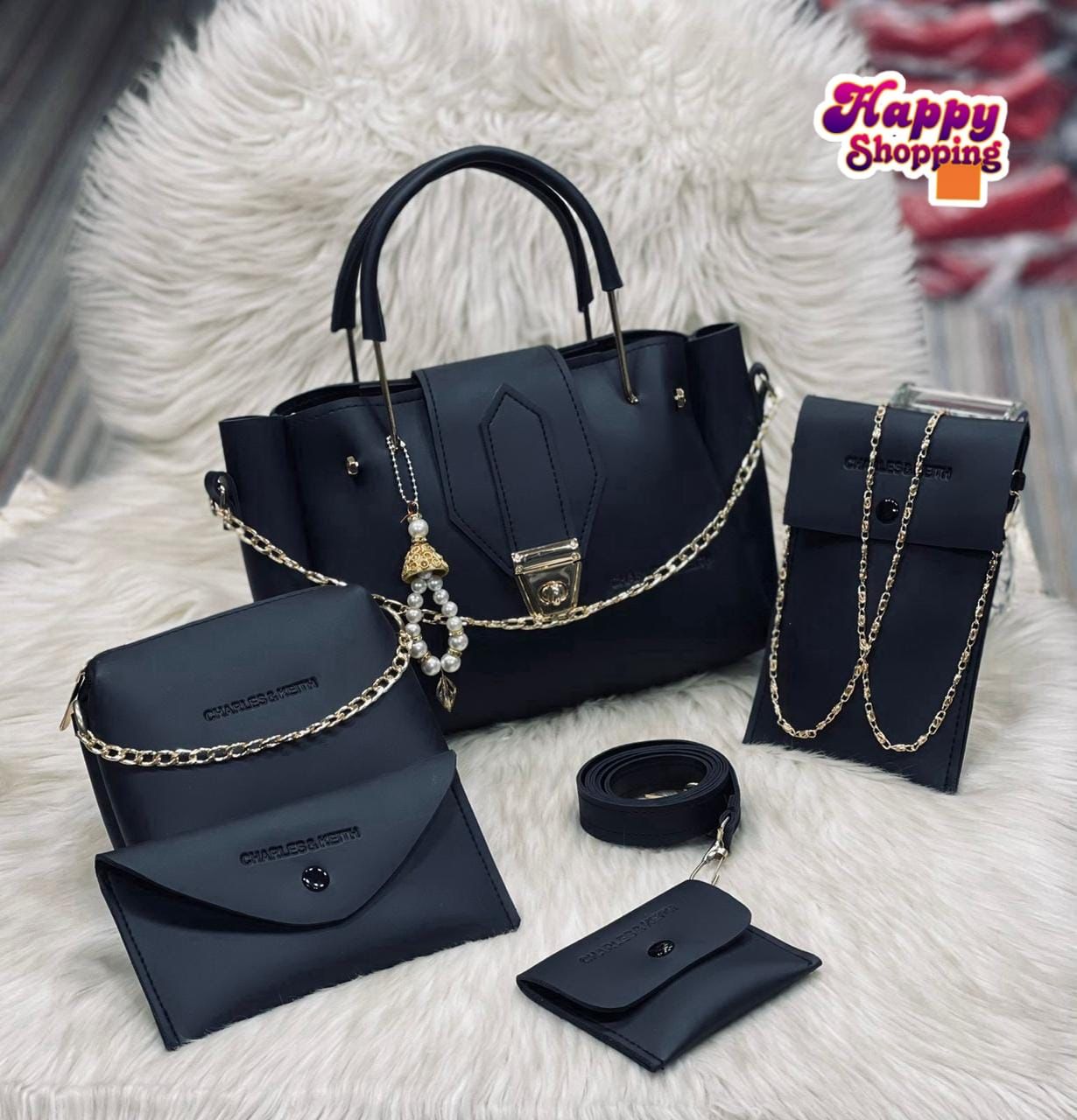 Charles And Kieth 5 Piece Set With Keychain