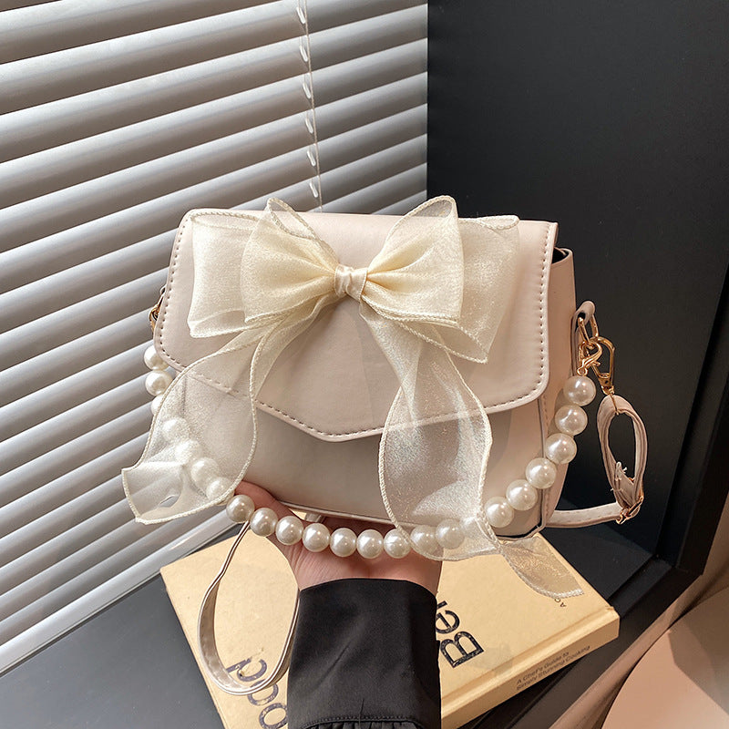 pearl chain shoulder crossbody bag